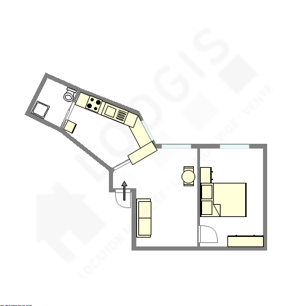 Apartment Paris 19° - Interactive plan