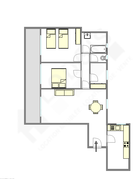 Apartment Les Lilas - Interactive plan