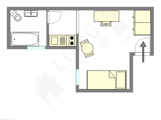 Apartment Paris 6° - Interactive plan