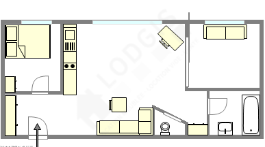 Appartement Paris 11° - Plan interactif