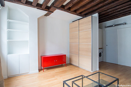 Living room with wooden floor