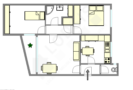 Appartamento Haut de Seine Sud - Piantina interattiva
