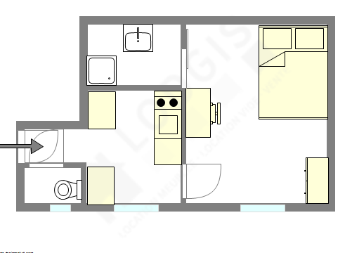Квартира Париж 17° - Интерактивный план