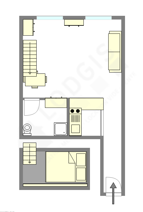 Квартира Париж 1° - Интерактивный план