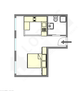 Apartamento Paris 14° - Plano interativo