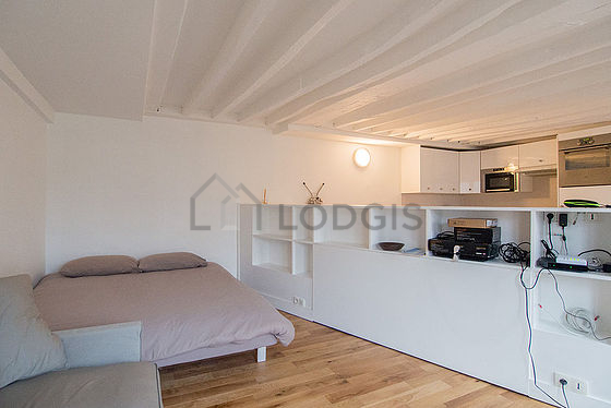 Living room with wooden floor