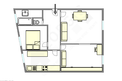 Wohnung Paris 8° - Interaktiven Plan