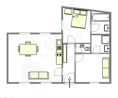 Appartamento Parigi 10° - Piantina interattiva