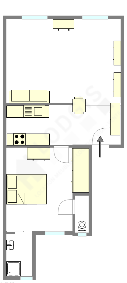 Wohnung La Garenne-Colombes - Interaktiven Plan