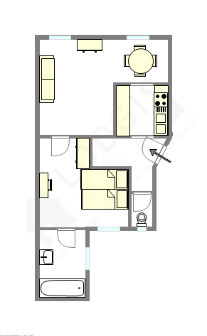 Appartement Paris 15° - Plan interactif