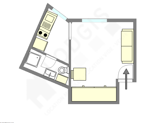 Wohnung Paris 15° - Interaktiven Plan