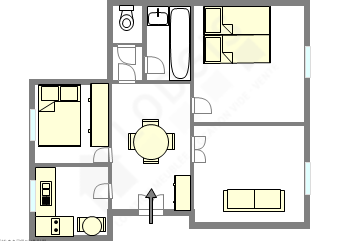 Wohnung Paris 16° - Interaktiven Plan