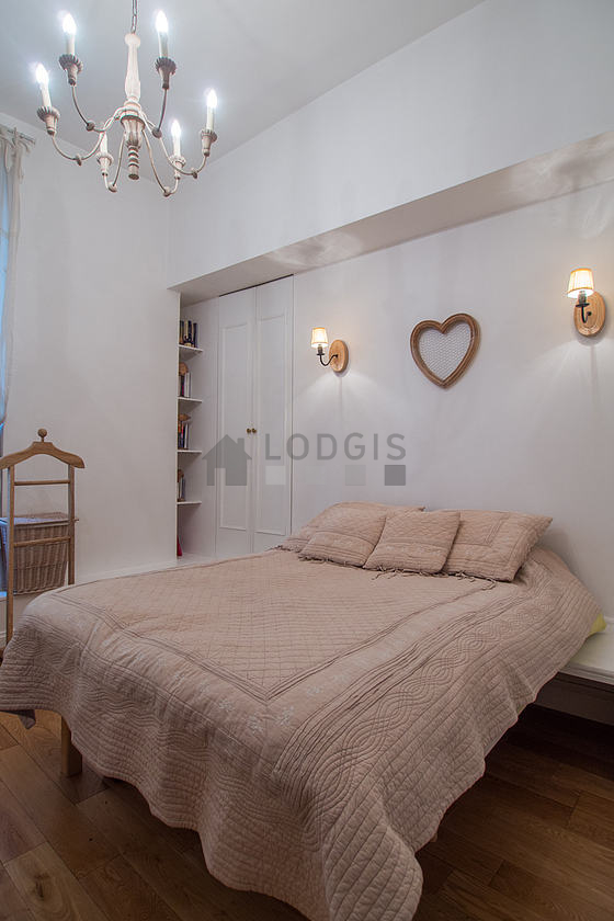 Bedroom with wooden floor