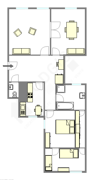 Apartment Paris 11° - Interactive plan
