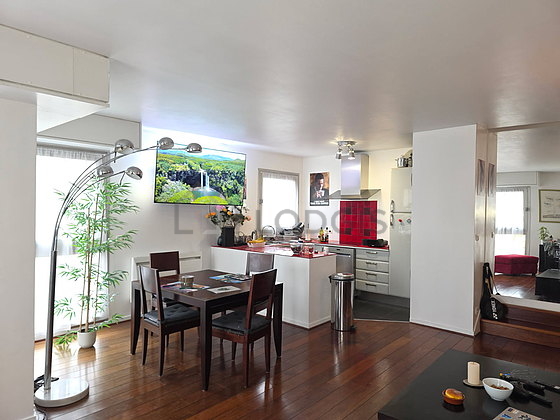 Living room with wooden floor