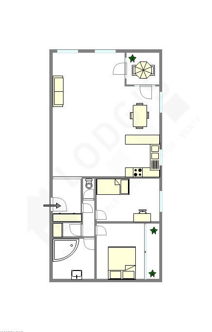 Appartamento Parigi 3° - Piantina interattiva