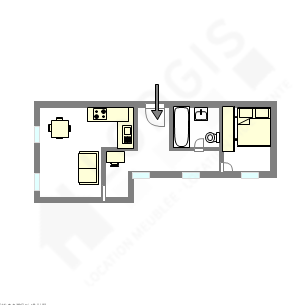 Квартира Париж 9° - Интерактивный план