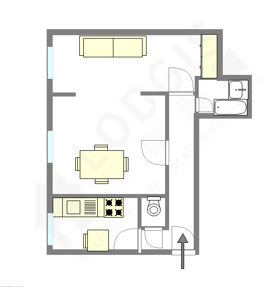 Apartamento Vanves - Plano interactivo
