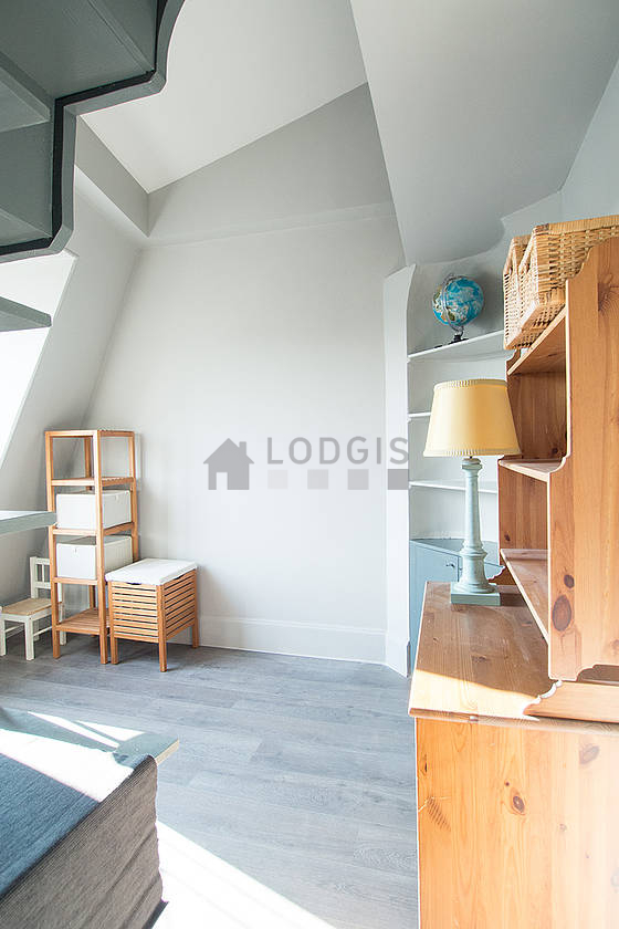 Bedroom with wooden floor