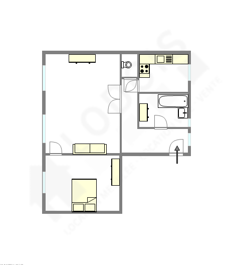 Apartamento París 1° - Plano interactivo