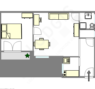 Apartment Paris 13° - Interactive plan
