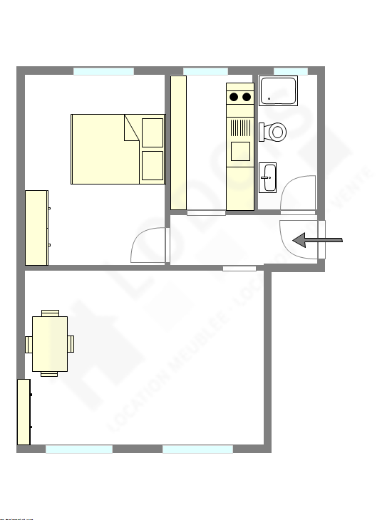 Appartamento Parigi 14° - Piantina interattiva