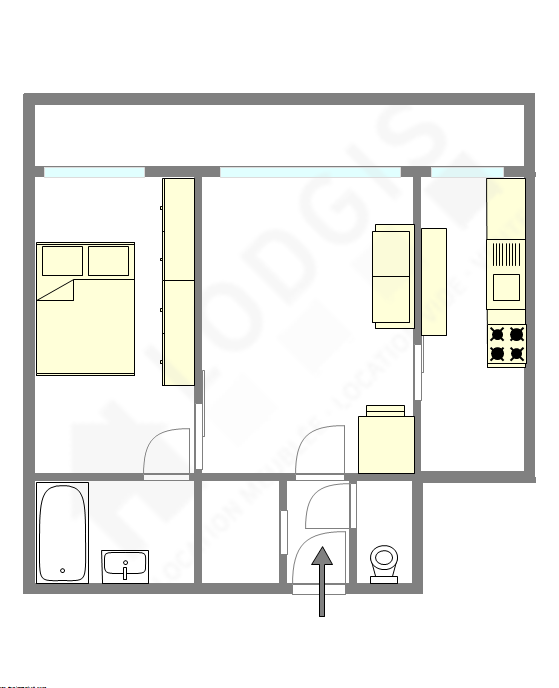 Apartment Paris 14° - Interactive plan
