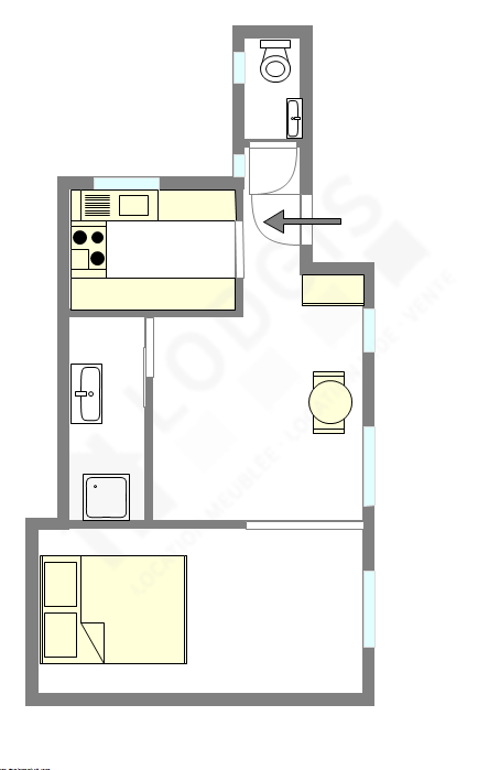 Квартира Париж 5° - Интерактивный план