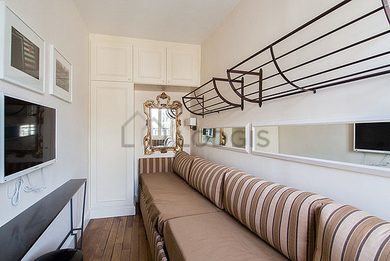 Bedroom with wooden floor