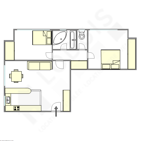 Apartment Paris 15° - Interactive plan