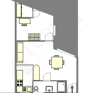 Appartement Paris 14° - Plan interactif