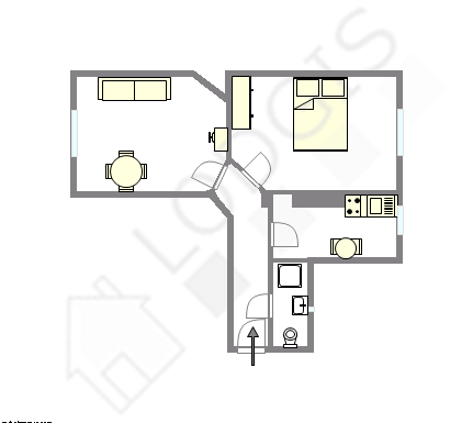 Квартира Париж 14° - Интерактивный план