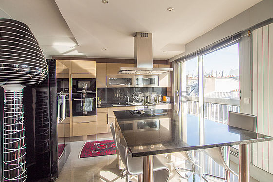 Great kitchen with marble floor