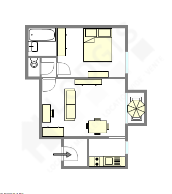 Appartamento Parigi 11° - Piantina interattiva