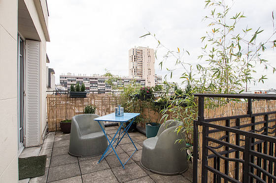 Balcony with view on road