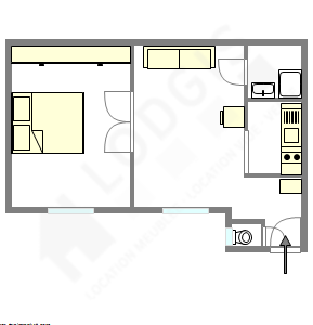 Appartement Paris 17° - Plan interactif