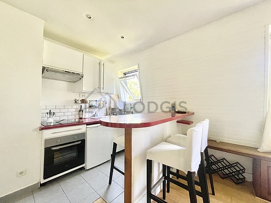 Beautiful kitchen with tile floor