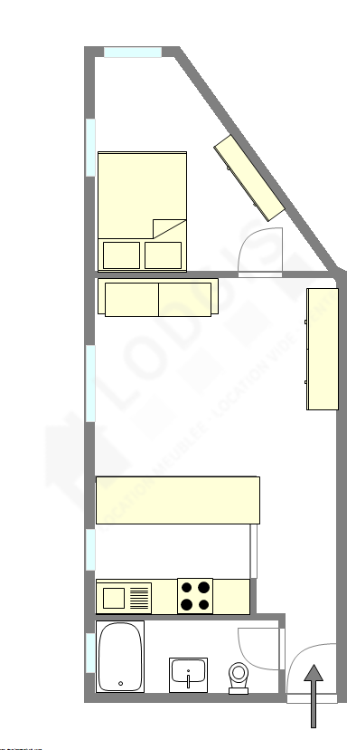 Wohnung Paris 18° - Interaktiven Plan