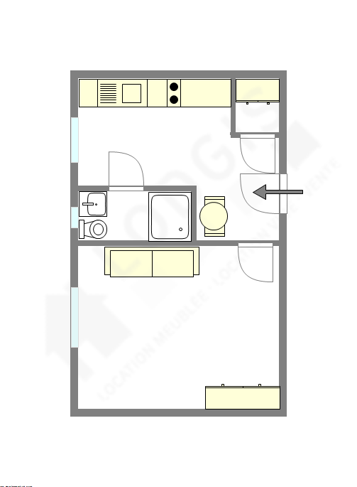 Apartment Paris 15° - Interactive plan