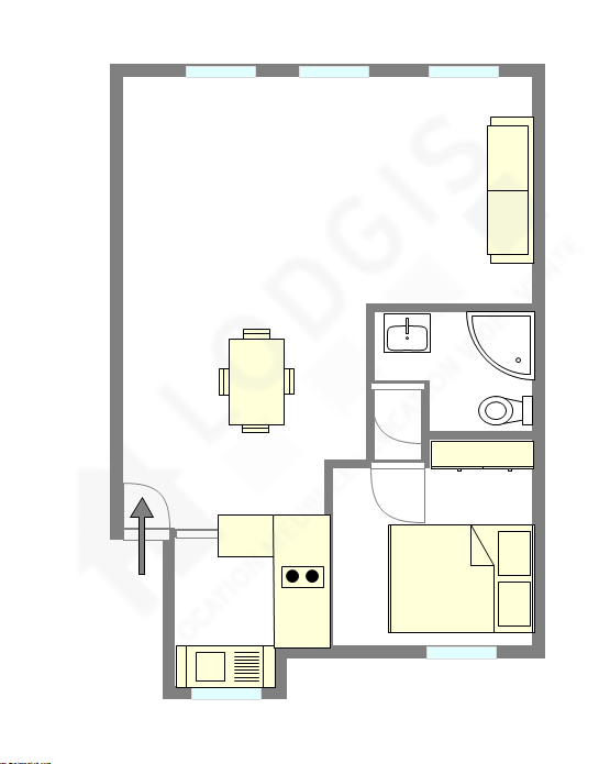 Appartement Paris 2° - Plan interactif