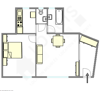 Apartment Paris 18° - Interactive plan