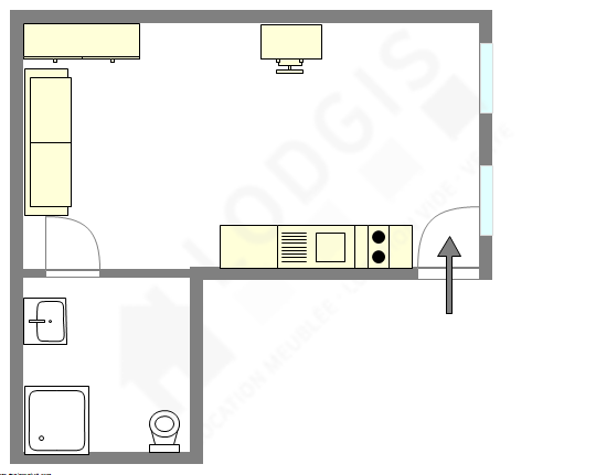 Квартира Париж 4° - Интерактивный план