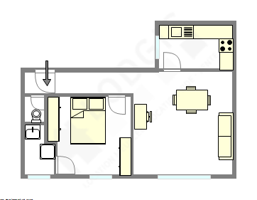 Квартира Париж 16° - Интерактивный план