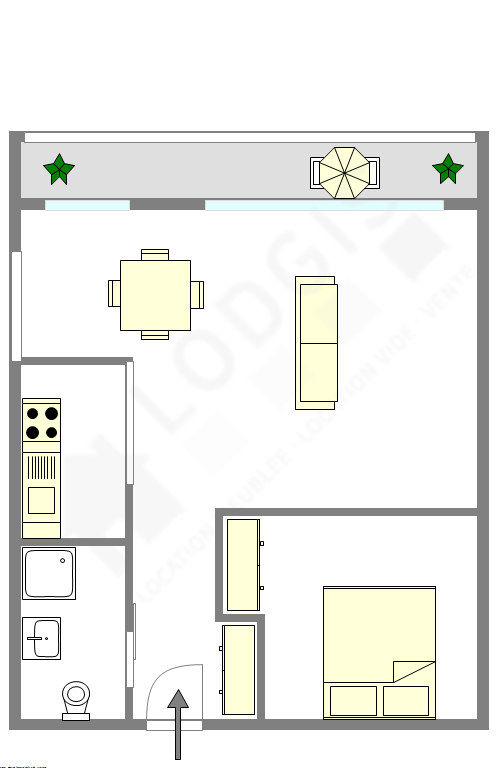 Apartment Paris 15° - Interactive plan
