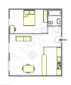 公寓 巴黎13区 - 平面图