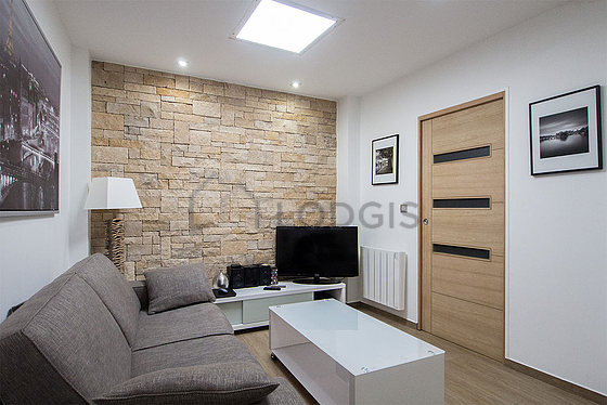 Living room with windows
