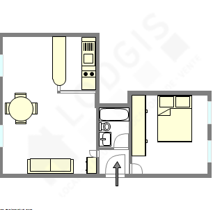 Apartment Paris 14° - Interactive plan