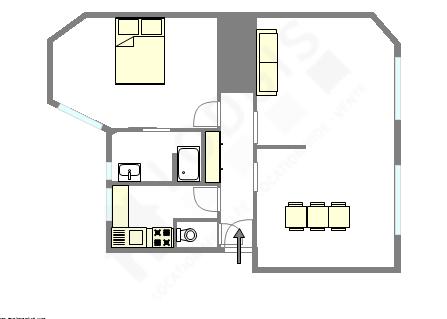 Квартира Clichy - Интерактивный план
