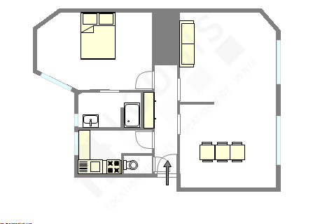 Appartement Clichy - Plan interactif