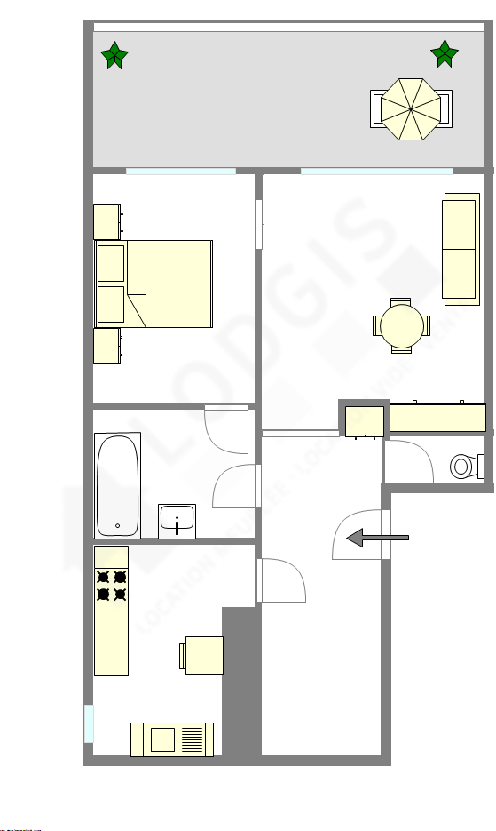 Квартира Париж 8° - Интерактивный план